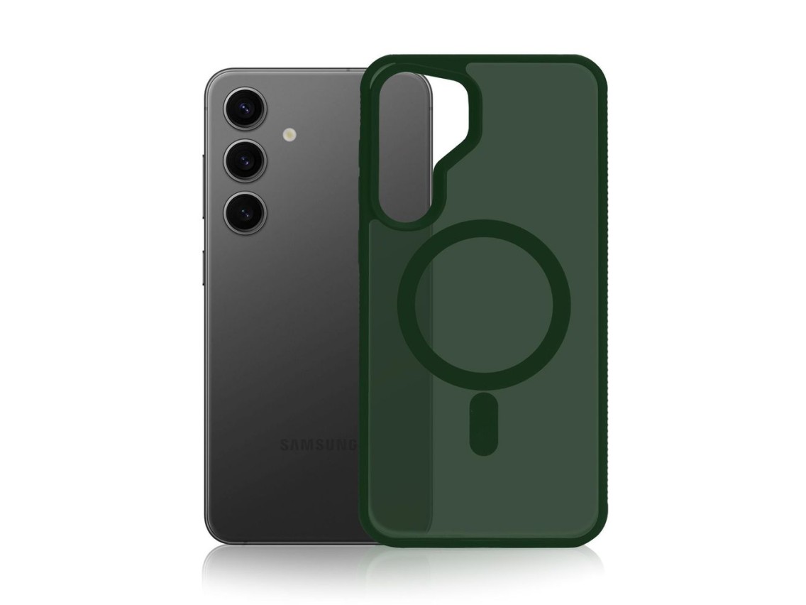 3mk Smoke MagCase para Samsung Galaxy S25 - Verde-Transl�cido