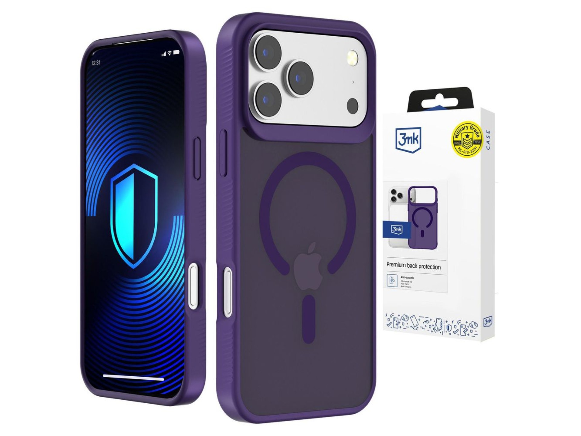 Funda MagCase 3mk Smoke para iPhone 17 Pro - Morado translúcido