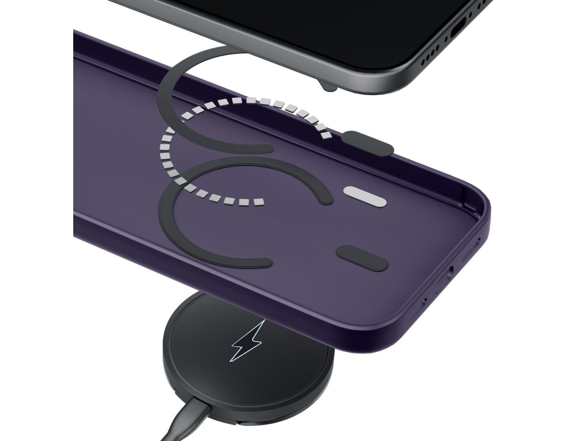 Capa MagCase 3mk Smoke para iPhone 17 Pro Max - Roxo-Translúcido