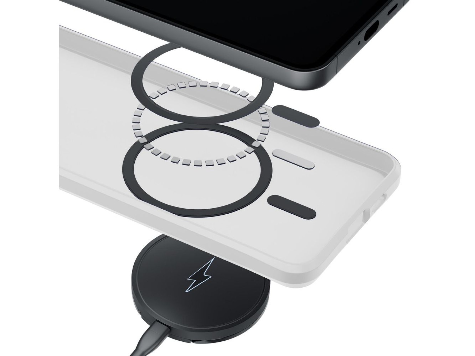 3mk Smoke MagCase for iPhone Air - White-Translucent
