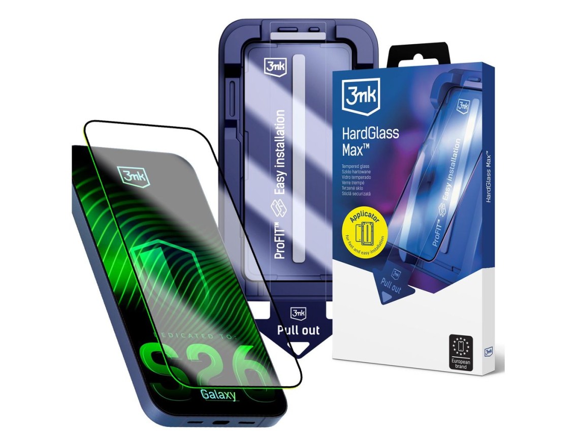 Película de vidro temperado 3mk HardGlass Max para Samsung Galaxy S26