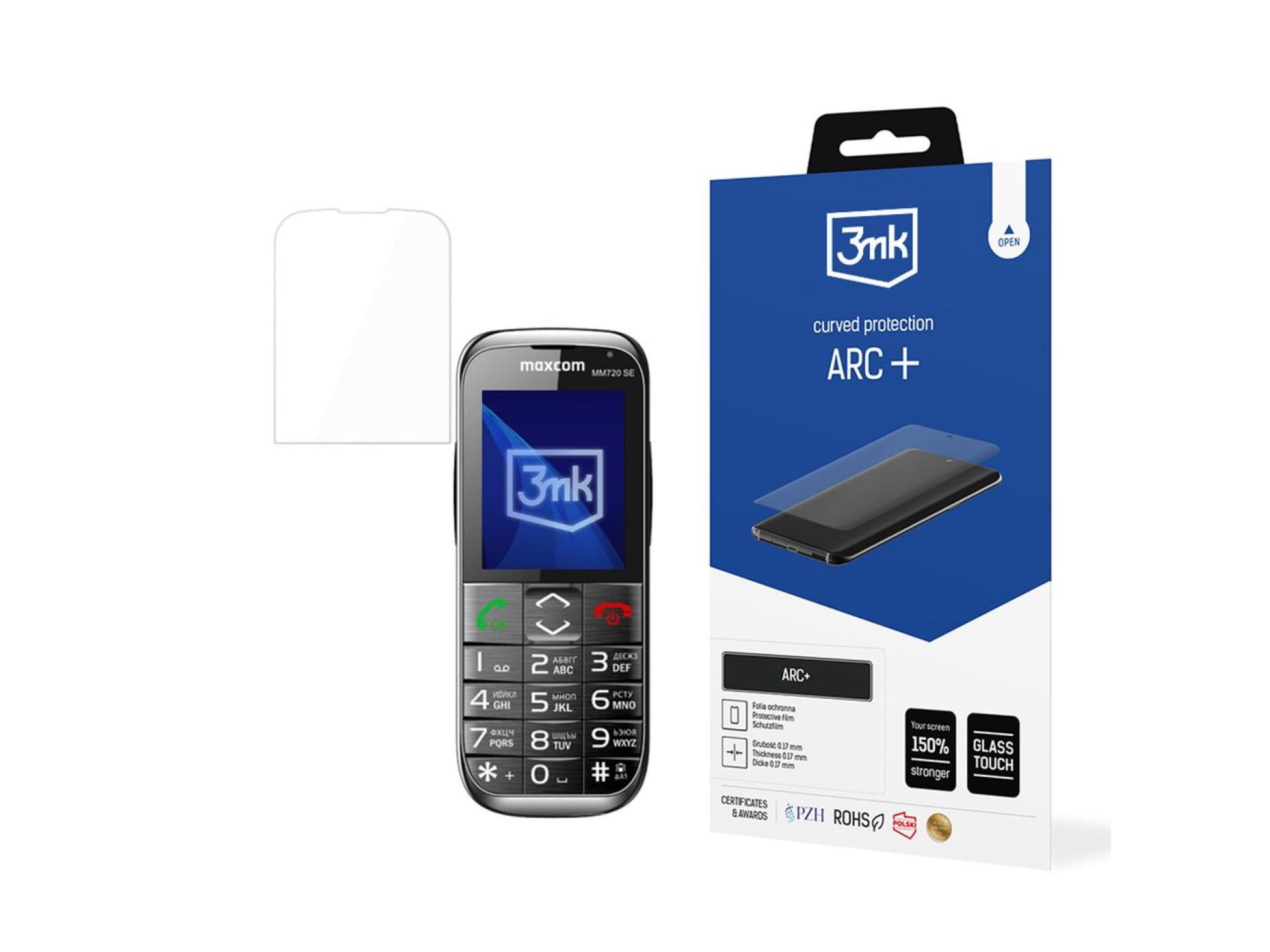 Película protetora 3mk ARC+ para Maxcom Comfort MM720