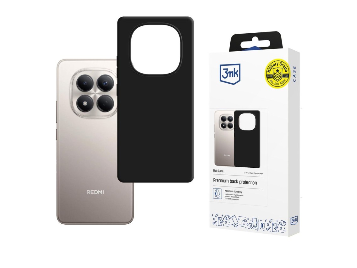 Funda 3mk Matt para Xiaomi Redmi Note 15 Pro 4G - negro mate