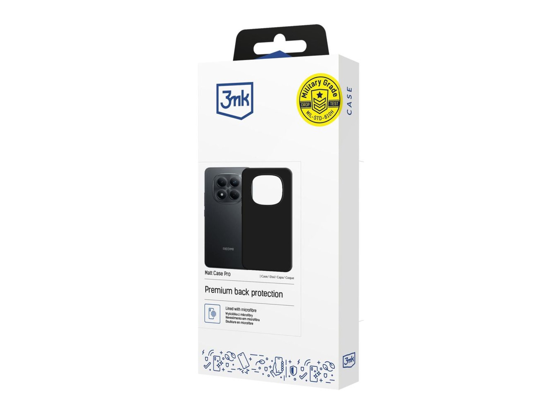 Capa 3mk Matt Case Pro para Xiaomi Redmi Note 15 Pro 4G - preto fosco