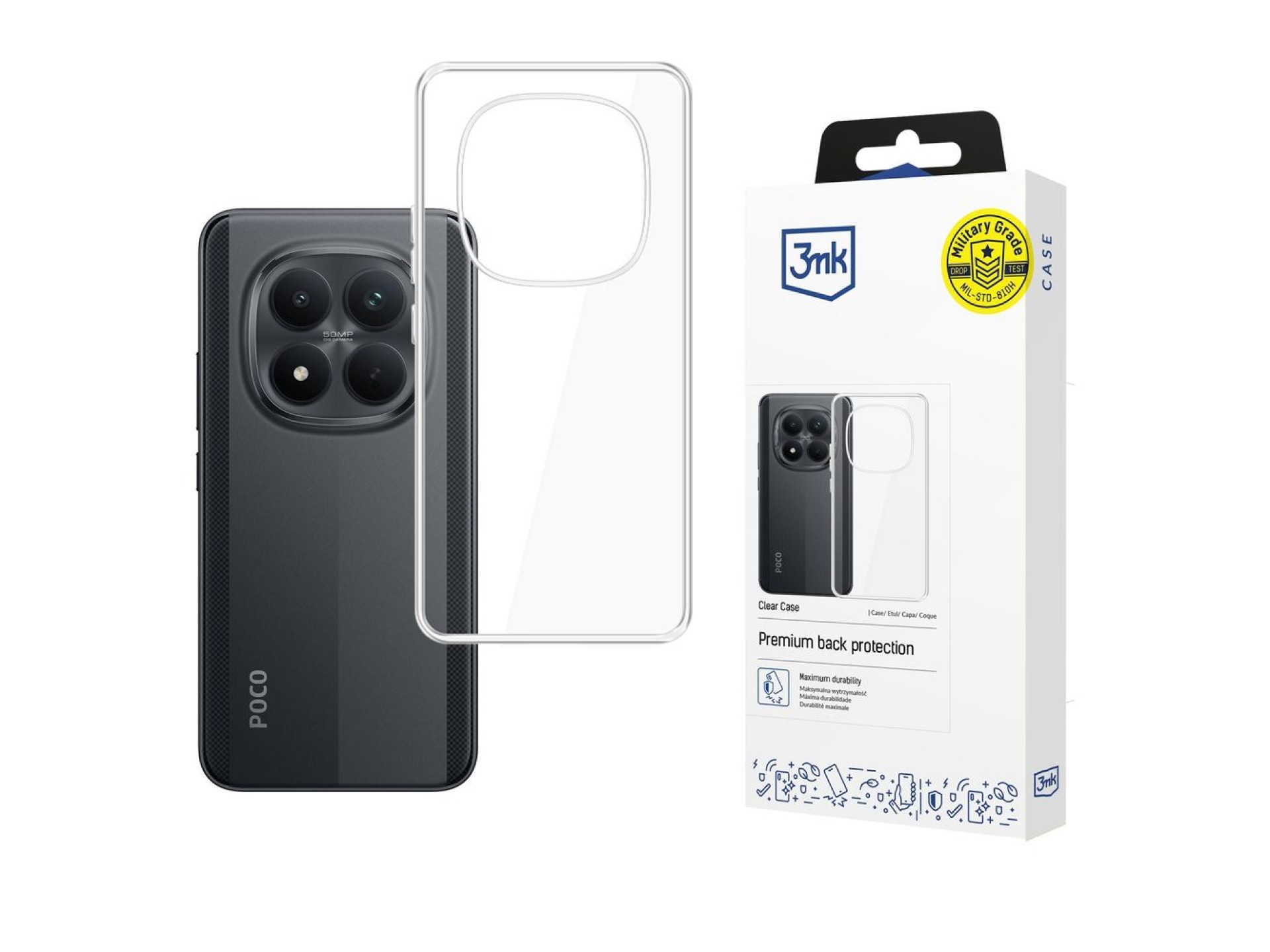 Capa transparente 3mk para Xiaomi Poco M8 Pro 5G - transparente