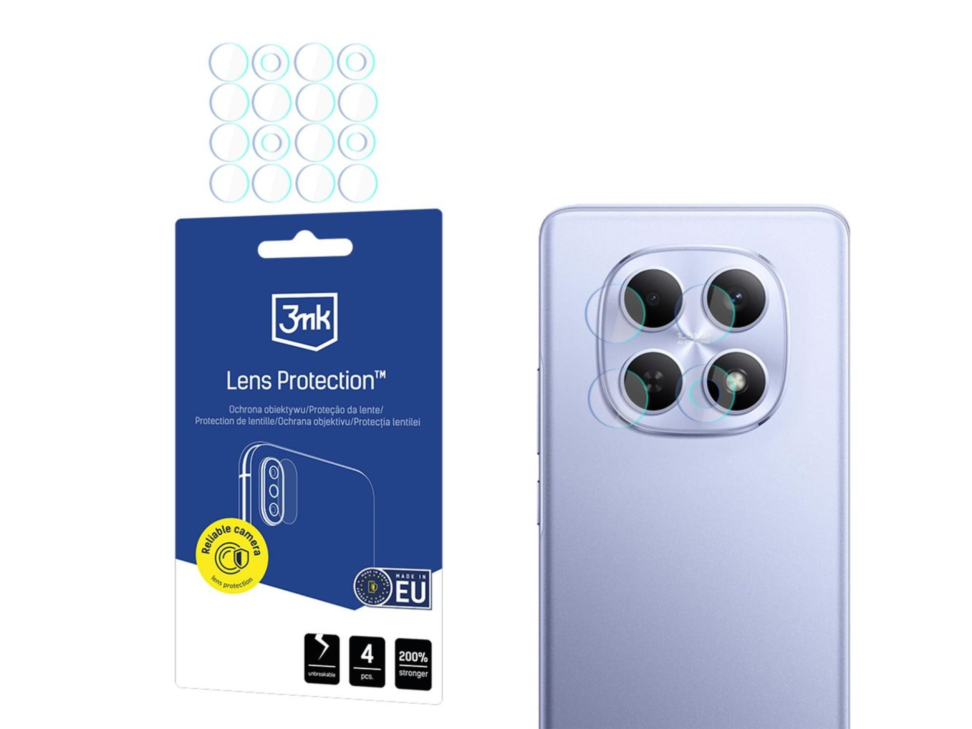Cristal híbrido de protección de lente 3mk para cámara Xiaomi Redmi Note 15 4G / 5G