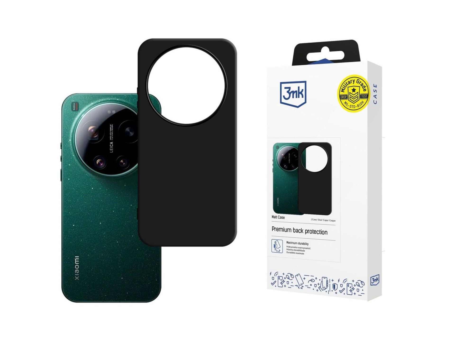 Capa fosca 3mk para Xiaomi 17 Ultra - preta