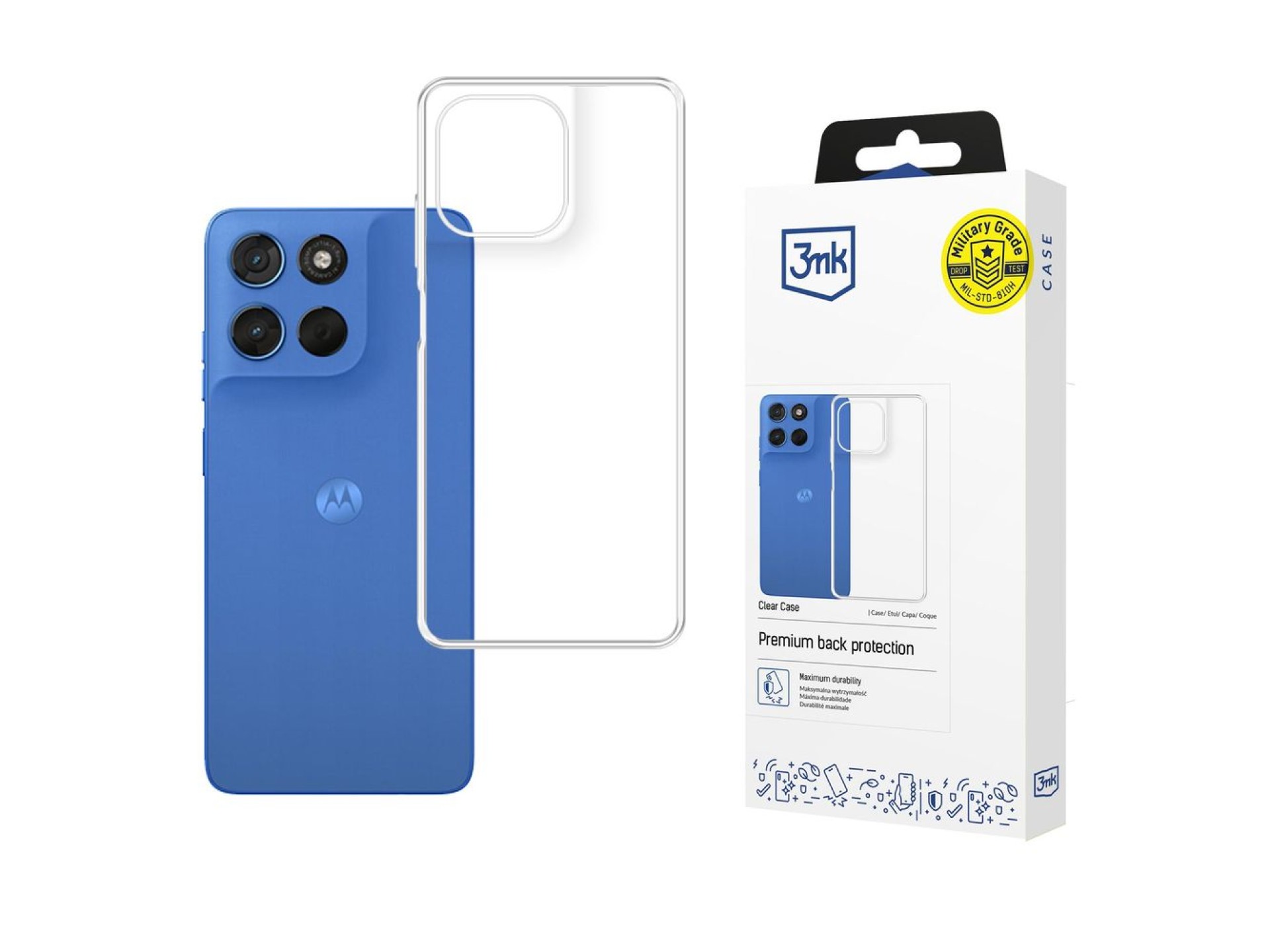 3mk Clear Case for Motorola Moto G57 - transparent