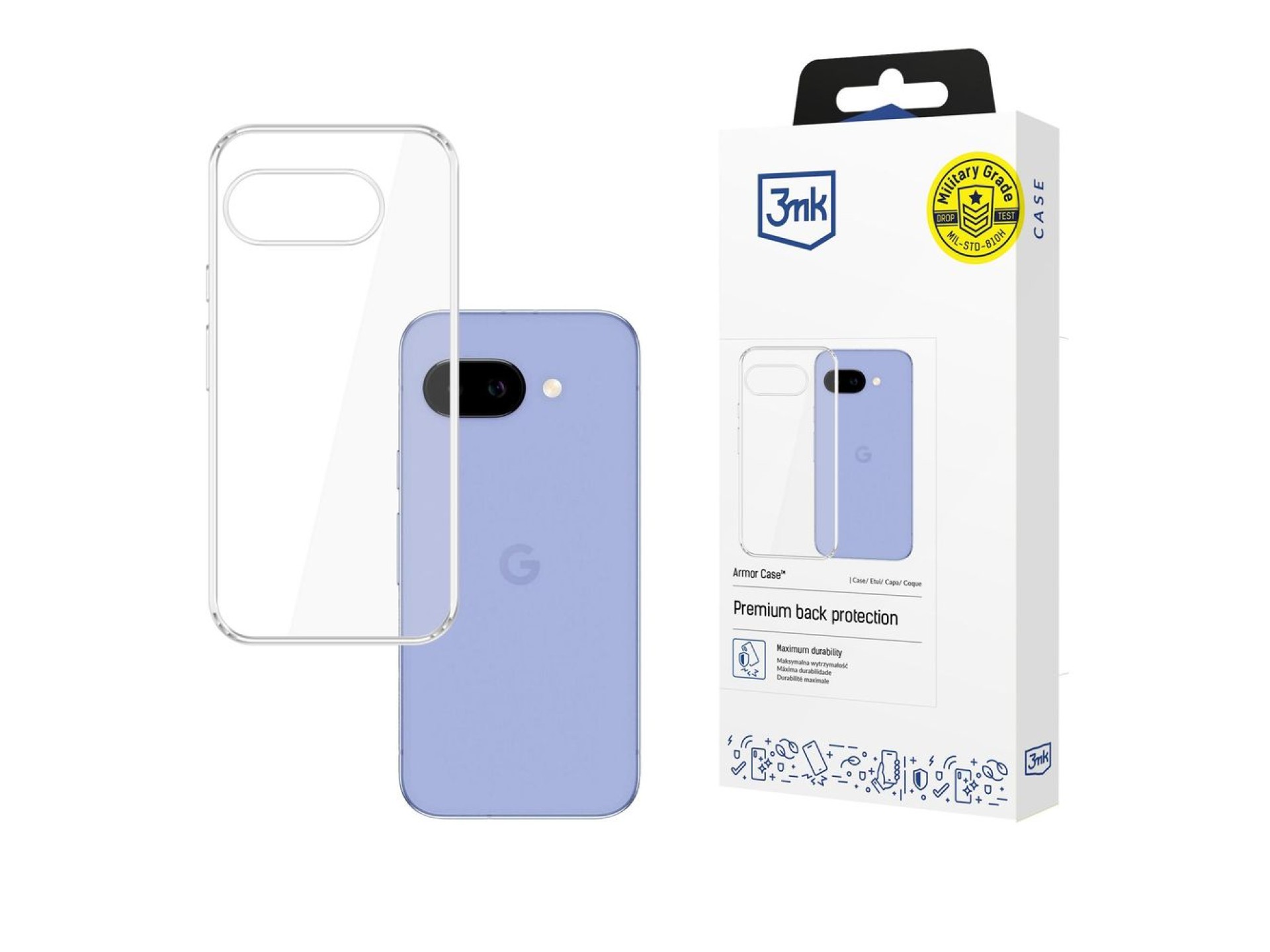 Capa protetora 3mk Armor para Google Pixel 10A - Transparente