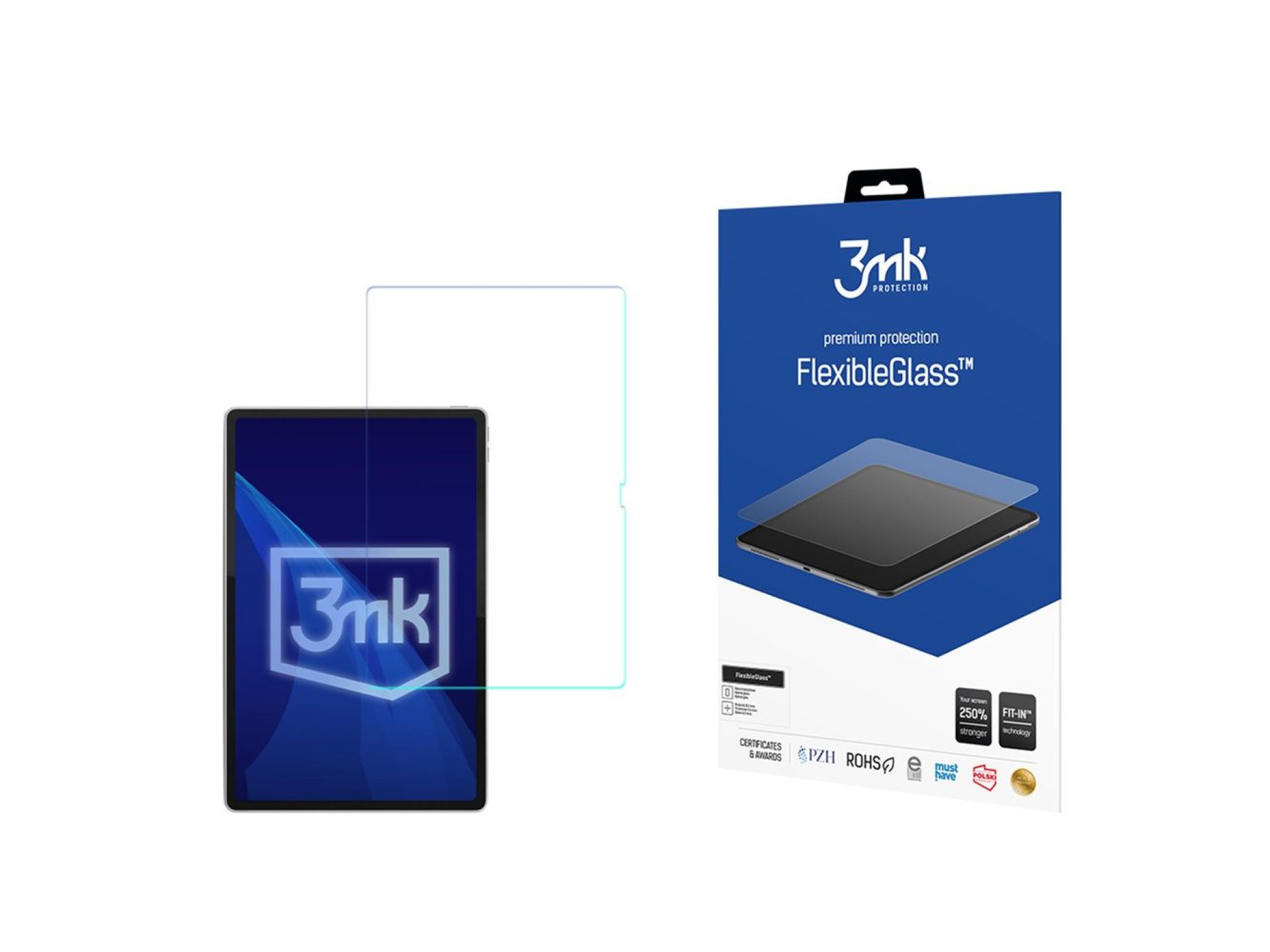 Película de vidro híbrido 3mk FlexibleGlass para Lenovo Idea Tab Plus (TB361FU)