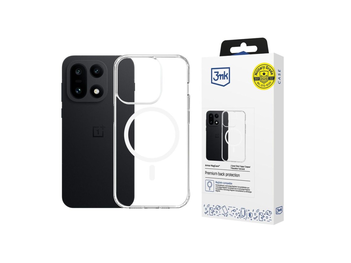 Capa 3mk Armor MagCase para OnePlus 15 5G - Transparente