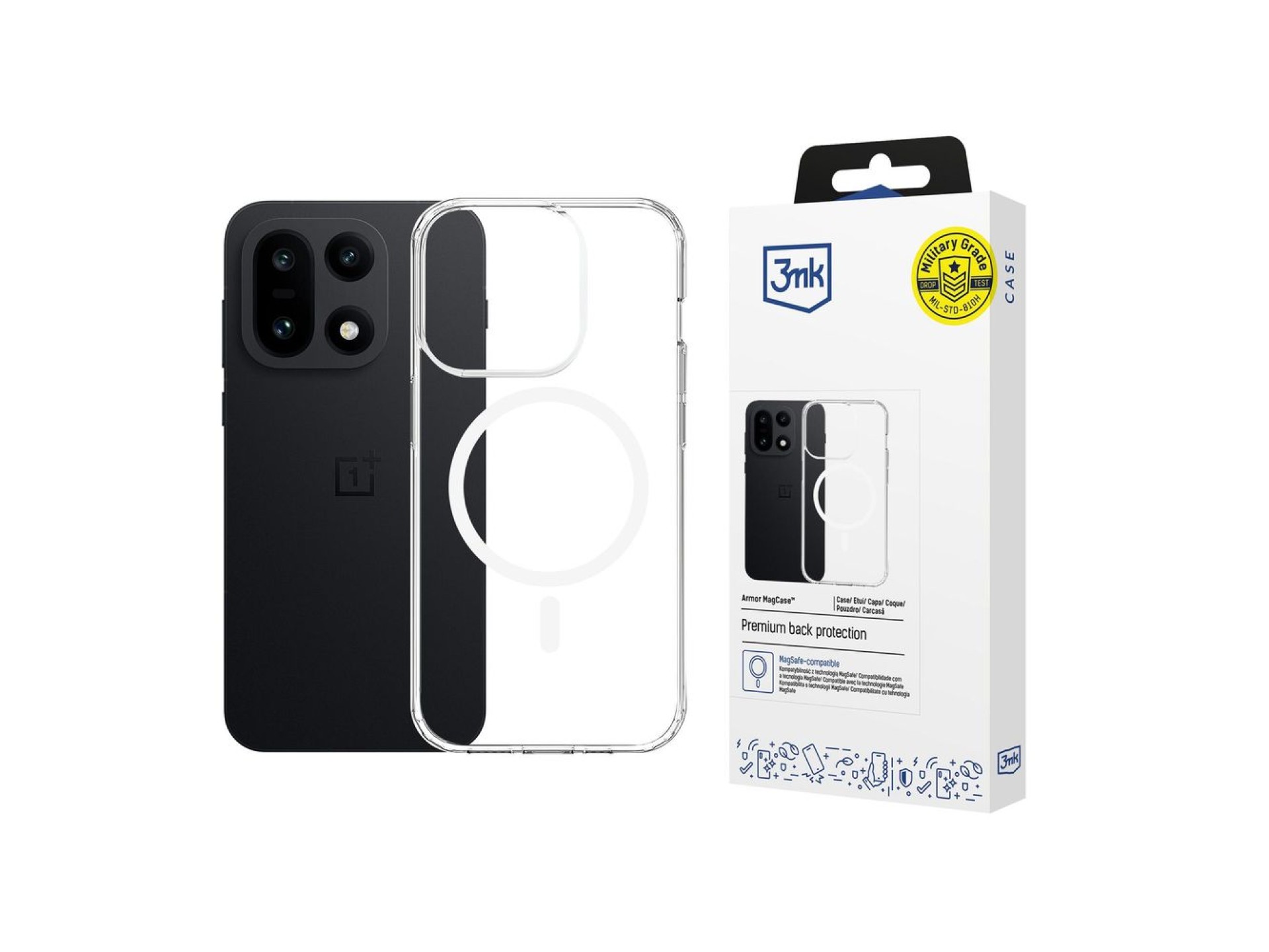 Capa 3mk Armor MagCase para OnePlus 15 5G - Transparente