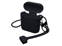 Capa de silicone 3mk preta para AirPods 4 - preta