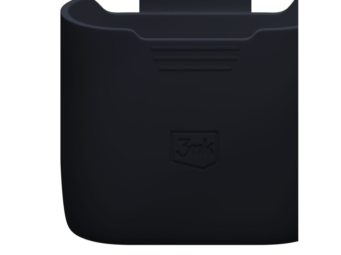 Capa de silicone 3mk preta para AirPods 4 - preta