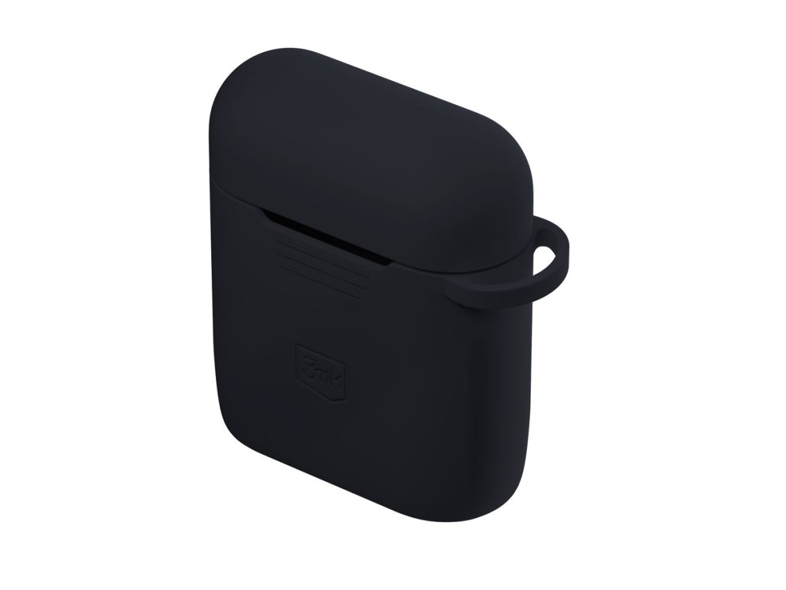 Capa de silicone 3mk preta para AirPods 4 - preta