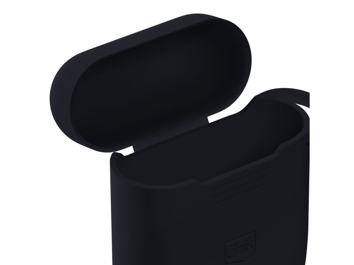 Capa de silicone 3mk preta para AirPods 4 - preta
