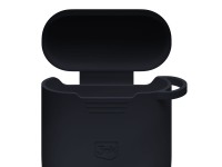 Capa de silicone 3mk preta para AirPods 4 - preta