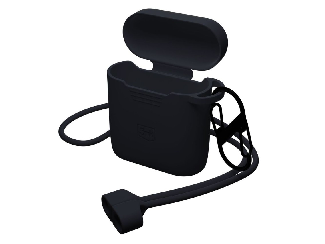 Capa de silicone 3mk preta para AirPods 4 - preta