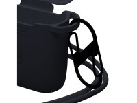 Capa de silicone 3mk preta para AirPods 4 - preta