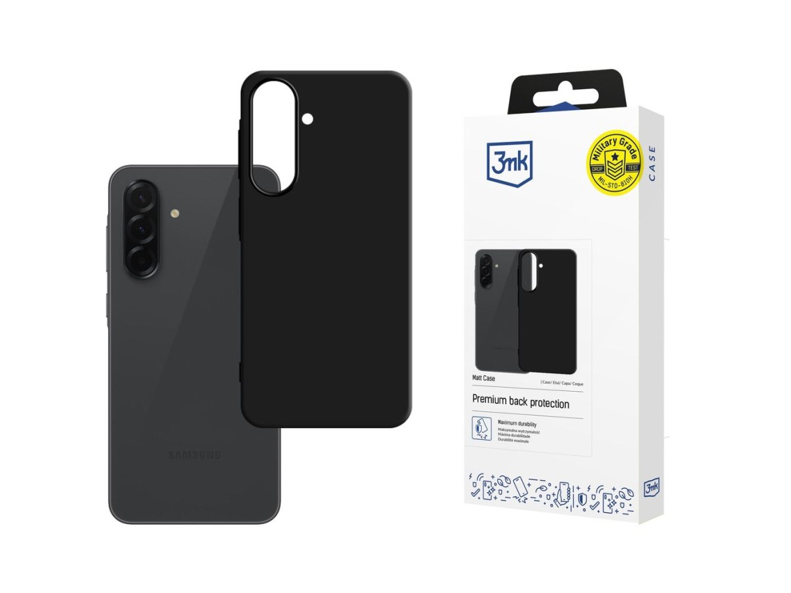 Capa fosca 3mk para Samsung Galaxy A57 - Preto Fosco