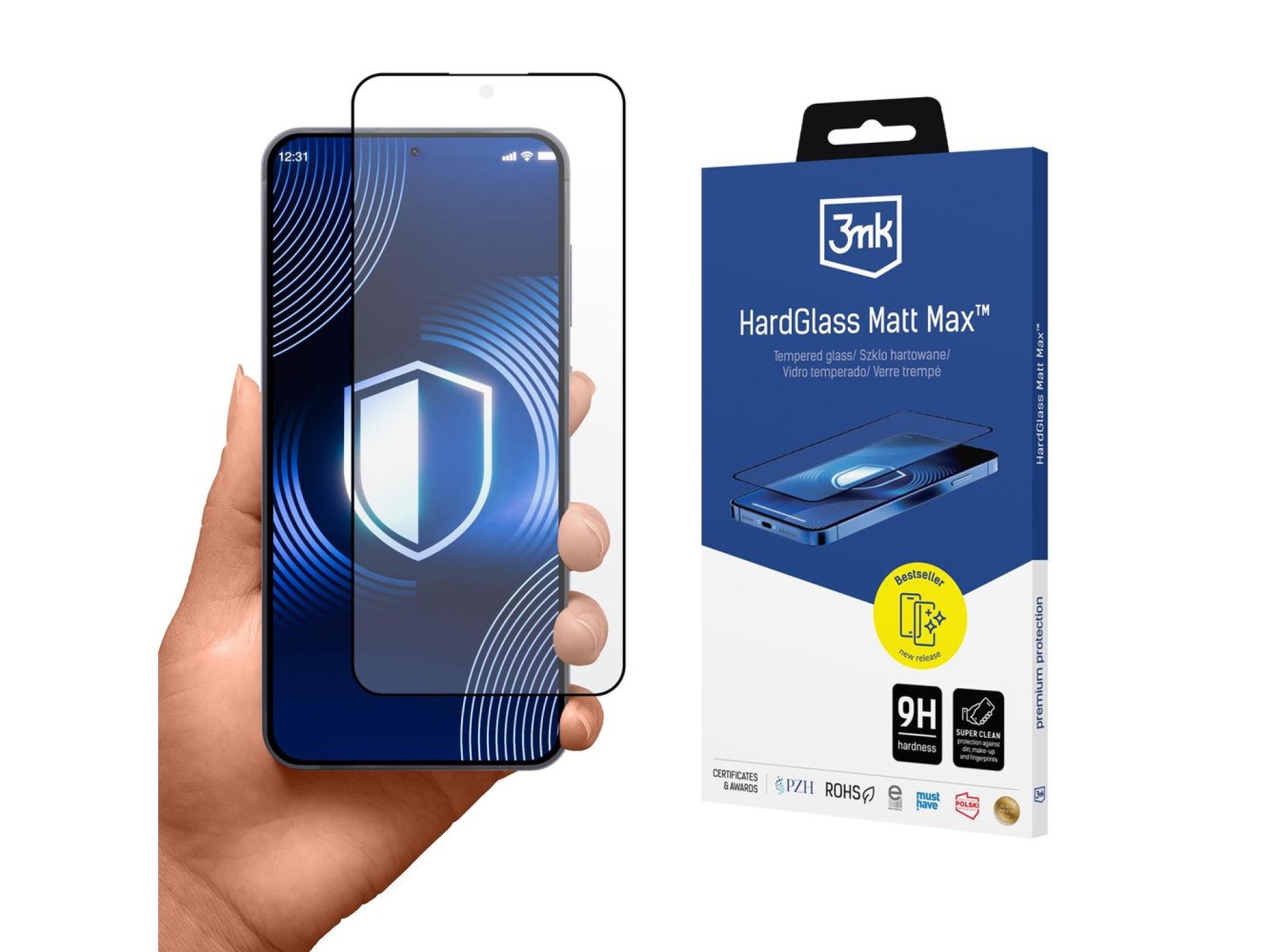 3mk HardGlass Matt Max Tempered Glass for Samsung Galaxy S26+