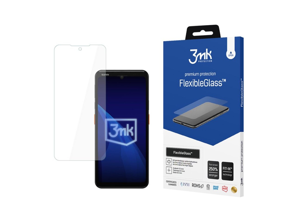 Hybrid glass 3mk FlexibleGlass on SUNMI L3