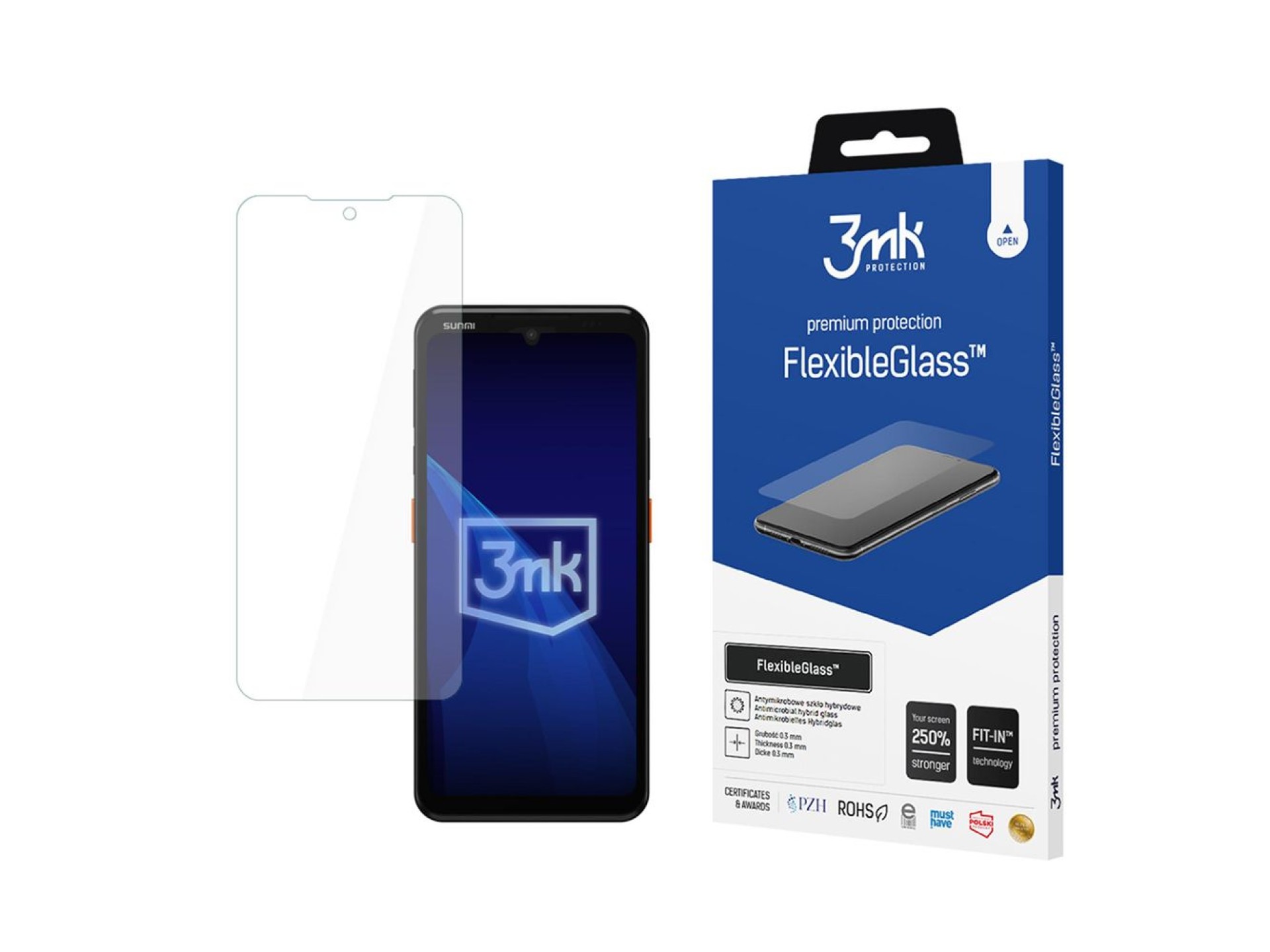 Hybrid glass 3mk FlexibleGlass on SUNMI L3