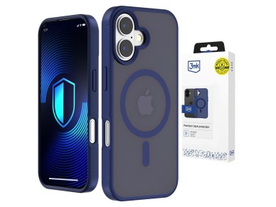 Funda MagCase 3mk Smoke para iPhone 16 - Azul transl�cido