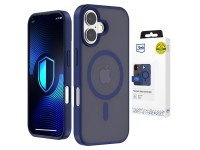 Funda MagCase 3mk Smoke para iPhone 16 - Azul transl�cido