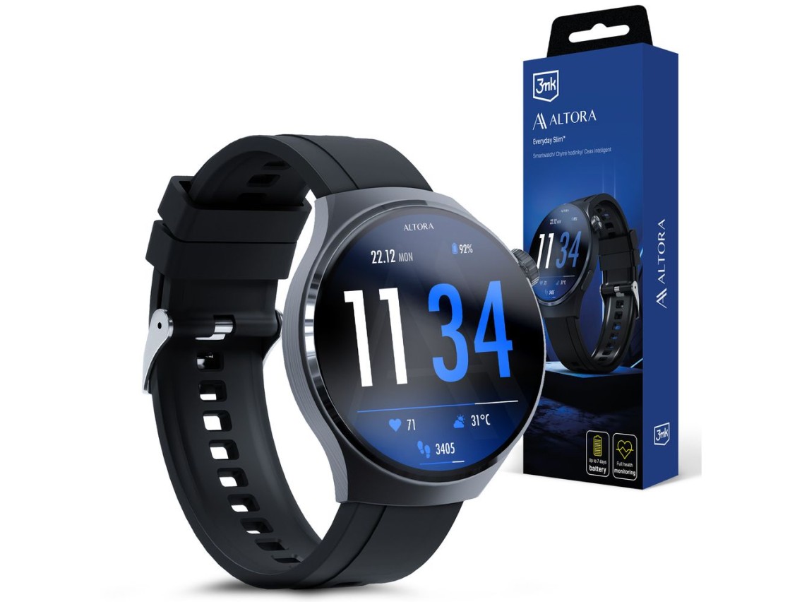 Protetor de tela ARC para smartwatch 3mk Watch Protection, compatível com Altora Everyday Slim.