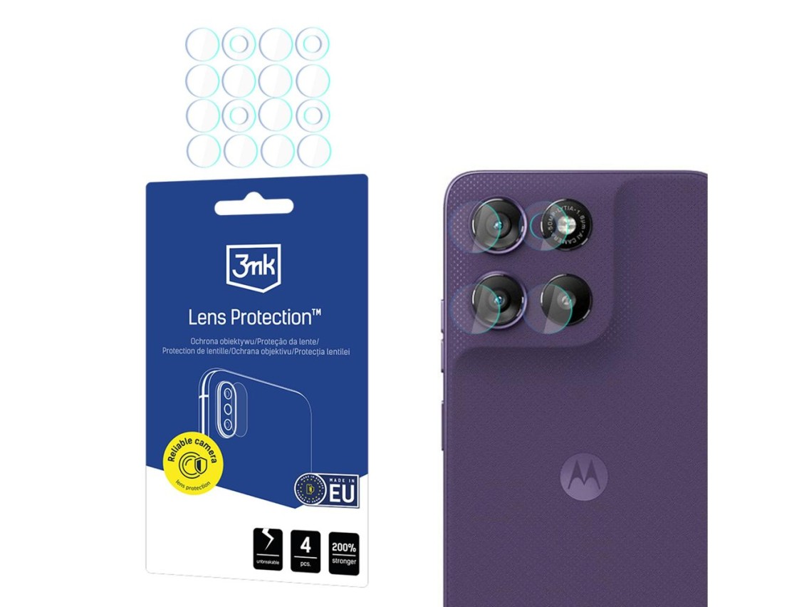 Película de proteção de lente híbrida 3mk para lente da câmera do Motorola Moto G67/Motorola Moto G7