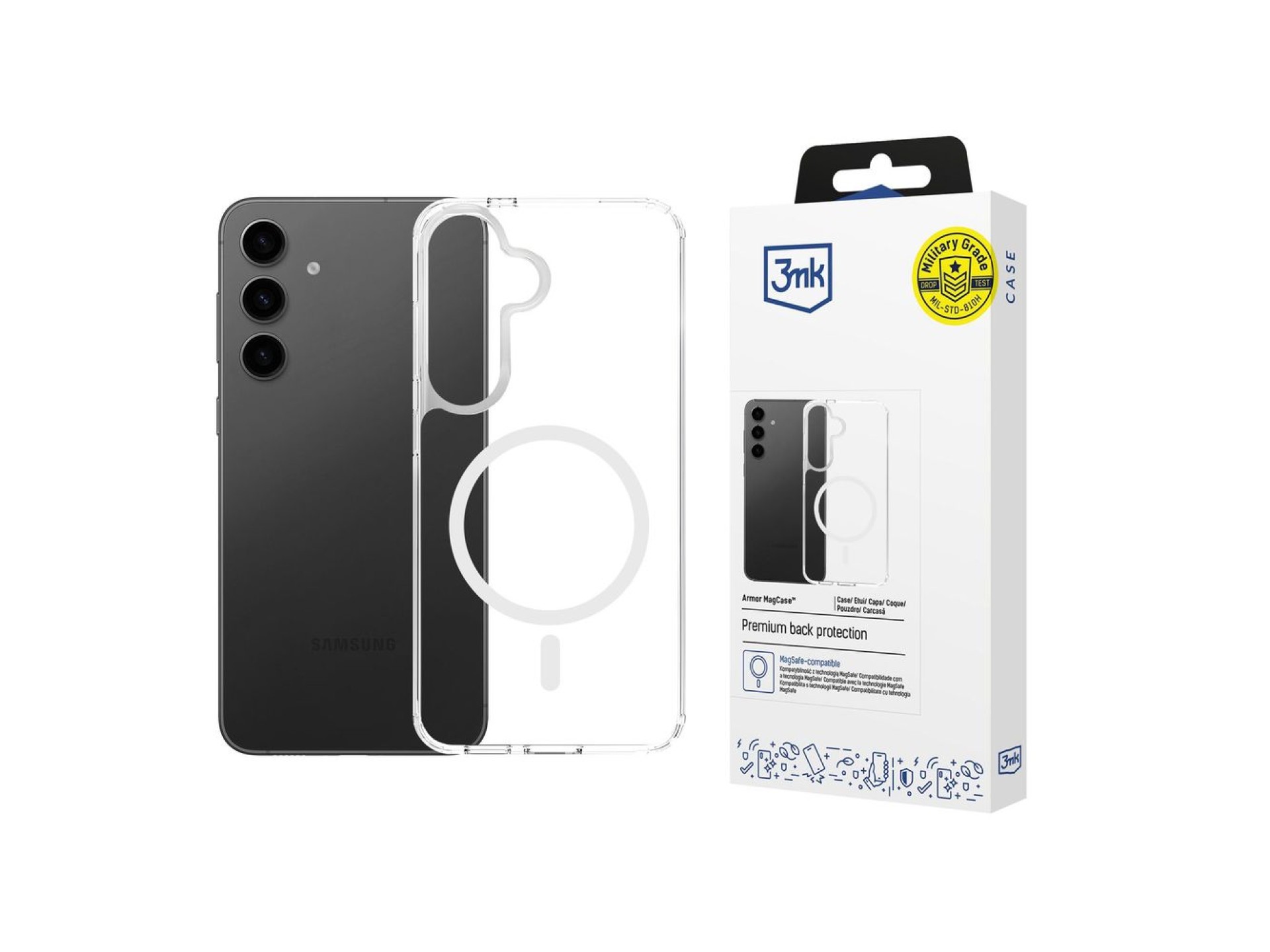 Funda magnética 3mk Armor para Samsung Galaxy S24+ - transparente