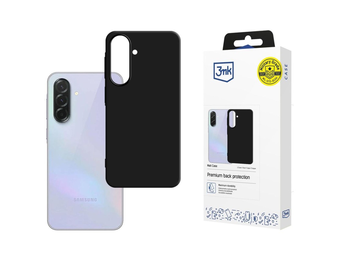 Funda mate 3mk para Samsung Galaxy A37 - Negro mate