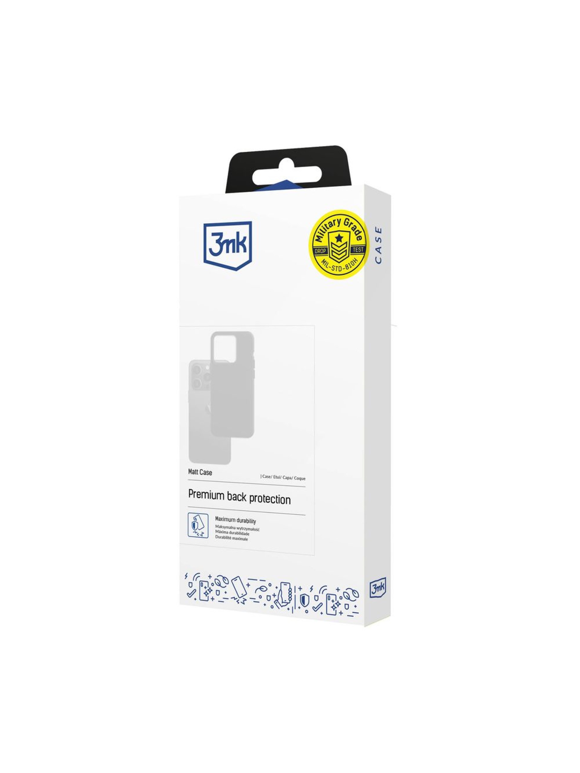 Funda mate 3mk para Samsung Galaxy A37 - Negro mate