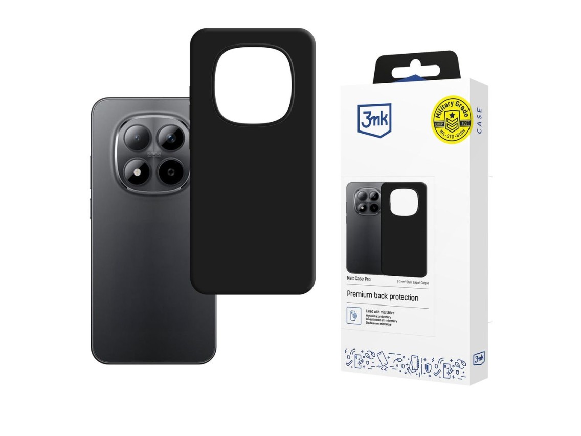 3mk Matt Case Pro for Redmi Note 15 Pro - matte black