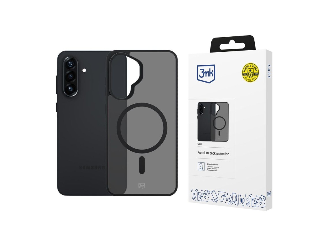 3mk Smoke MagCase for Samsung Galaxy A37 - Gray-Translucent