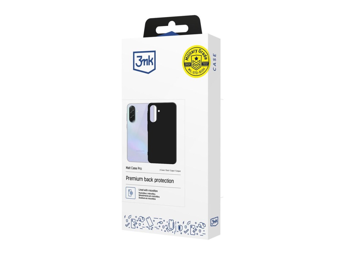 Capa 3mk Matt Pro para Samsung Galaxy A37 - preto fosco