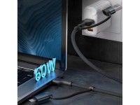 Cable 3mk Hyper N-SERIES 2 en 2 USB-A/USB-C y USB-C/Lightning 1,2 m QC 3.0 9V/2A 60W - negro