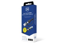 Cable 3mk Hyper N-SERIES 2 en 2 USB-A/USB-C y USB-C/Lightning 1,2 m QC 3.0 9V/2A 60W - negro