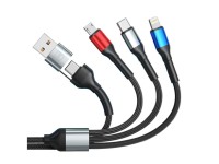3mk Hyper Cable N-SERIES 6 in 1 USB-C / USB-A to USB-C / Lightning / Micro 1.2m QC 3.0 9V / 2A 18W - 3mk Hyper Cable N-SERIES 6 in 1 USB-C / USB-A to USB-C / Lightning / Micro 1.2m QC 3.0 9V / 2A 18W -