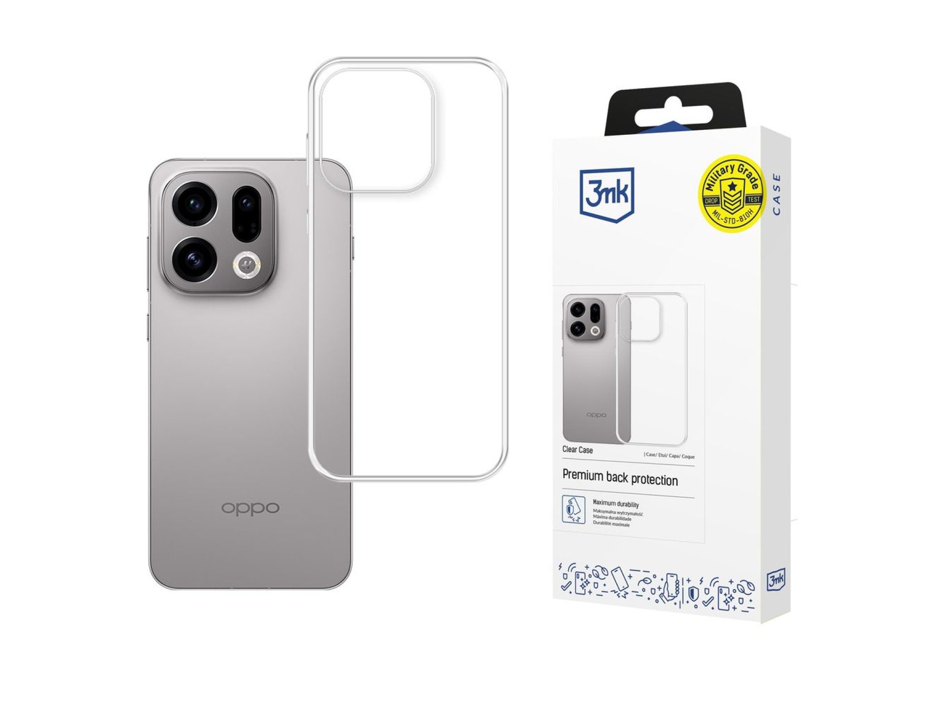 Funda transparente 3mk para Oppo Find X9