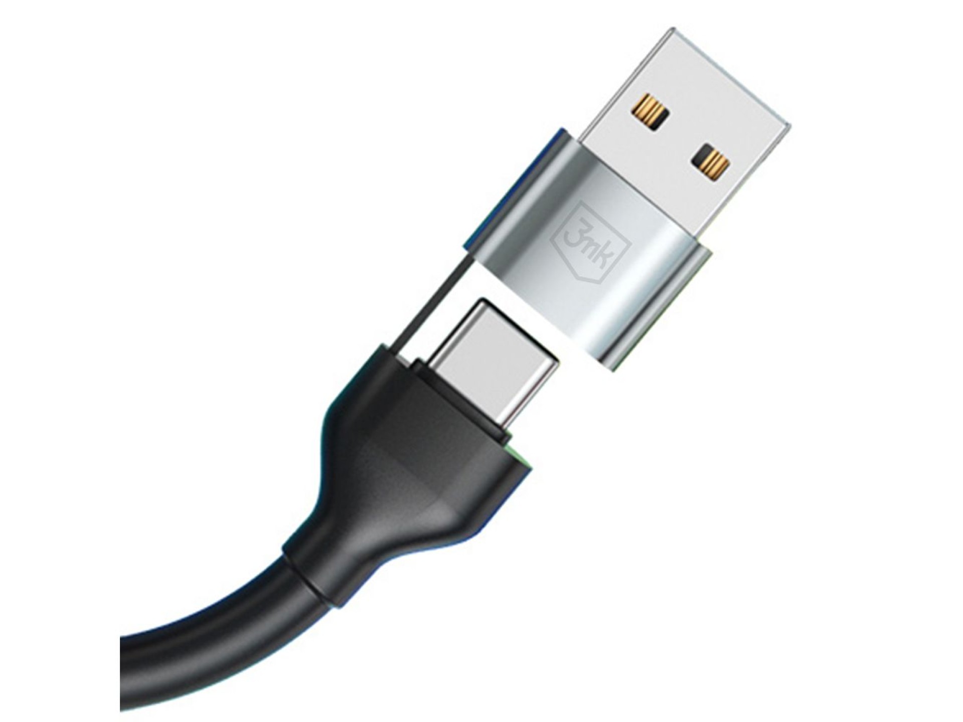 3mk Hyper Cable N-SERIES 6 in 1 USB-C / USB-A to USB-C / Lightning / Micro 1.2m QC 3.0 9V / 2A 18W -