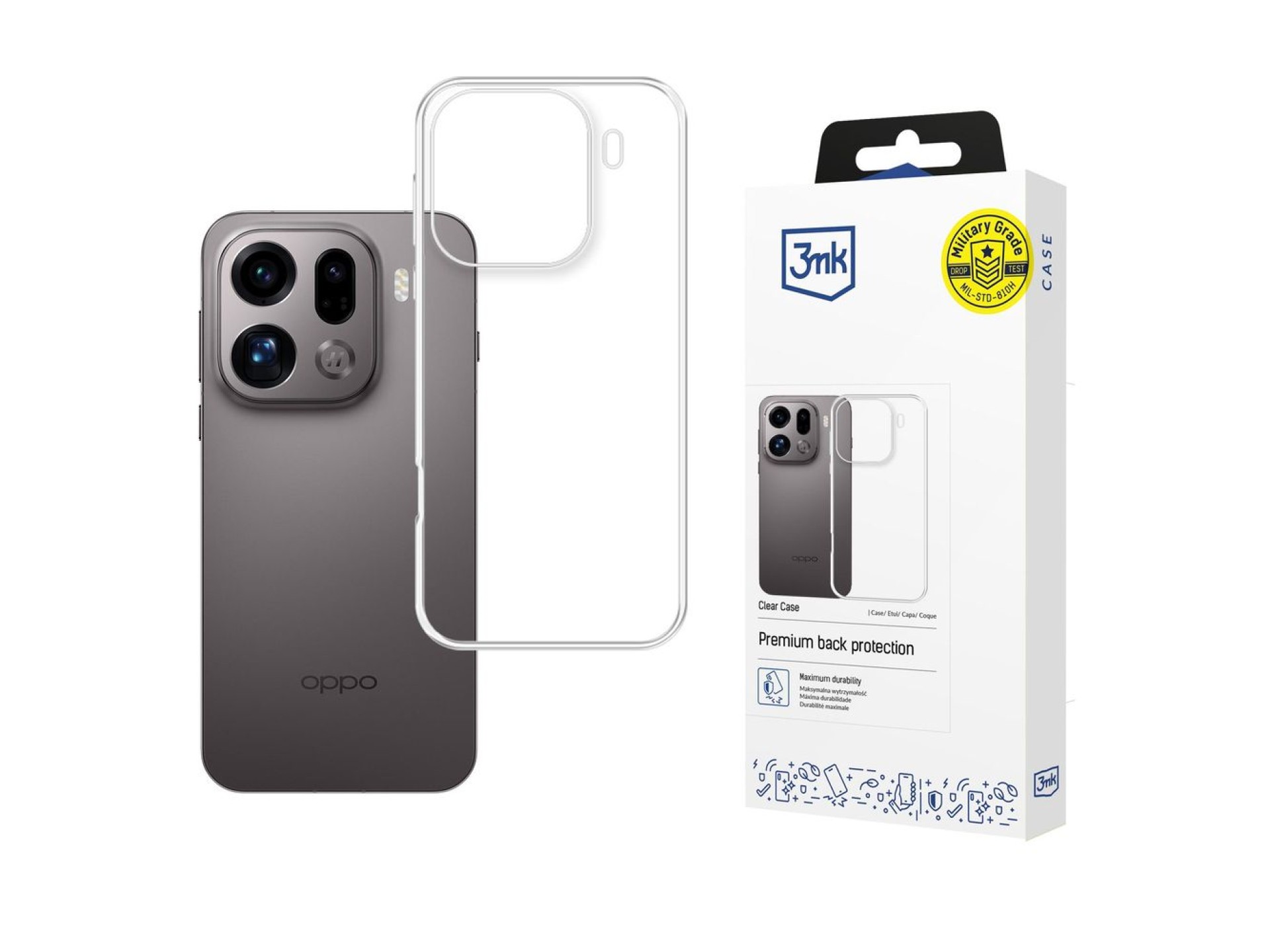 3mk Clear Case for Oppo Find X9 Pro - transparent