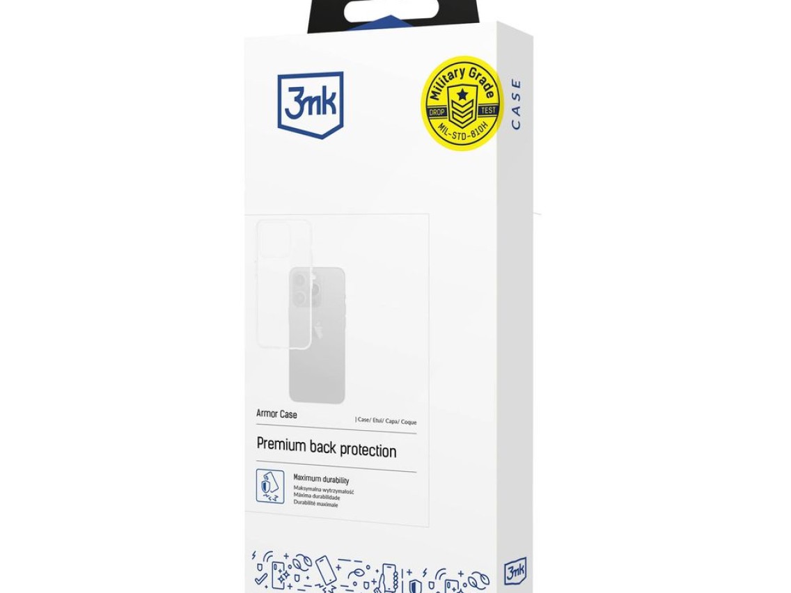 Capa protetora 3MK Armor para OnePlus 15 5G - Transparente