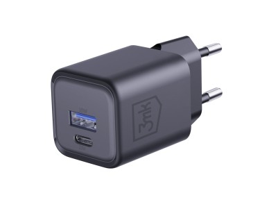 3mk Hyper Charger PD 33W GaN QC4+ PPS AFC FCP SCP 1A1C Wall Charger - Black 3mk Hyper Charger PD 33W GaN QC4+ PPS AFC FCP SCP 1A1C Wall Charger - Black