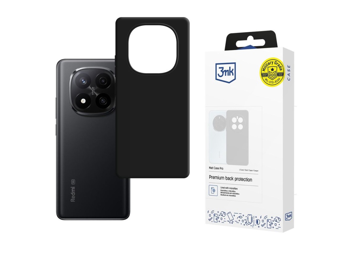 Funda 3mk Matt Case Pro para Xiaomi Redmi Note 15 5G - negra