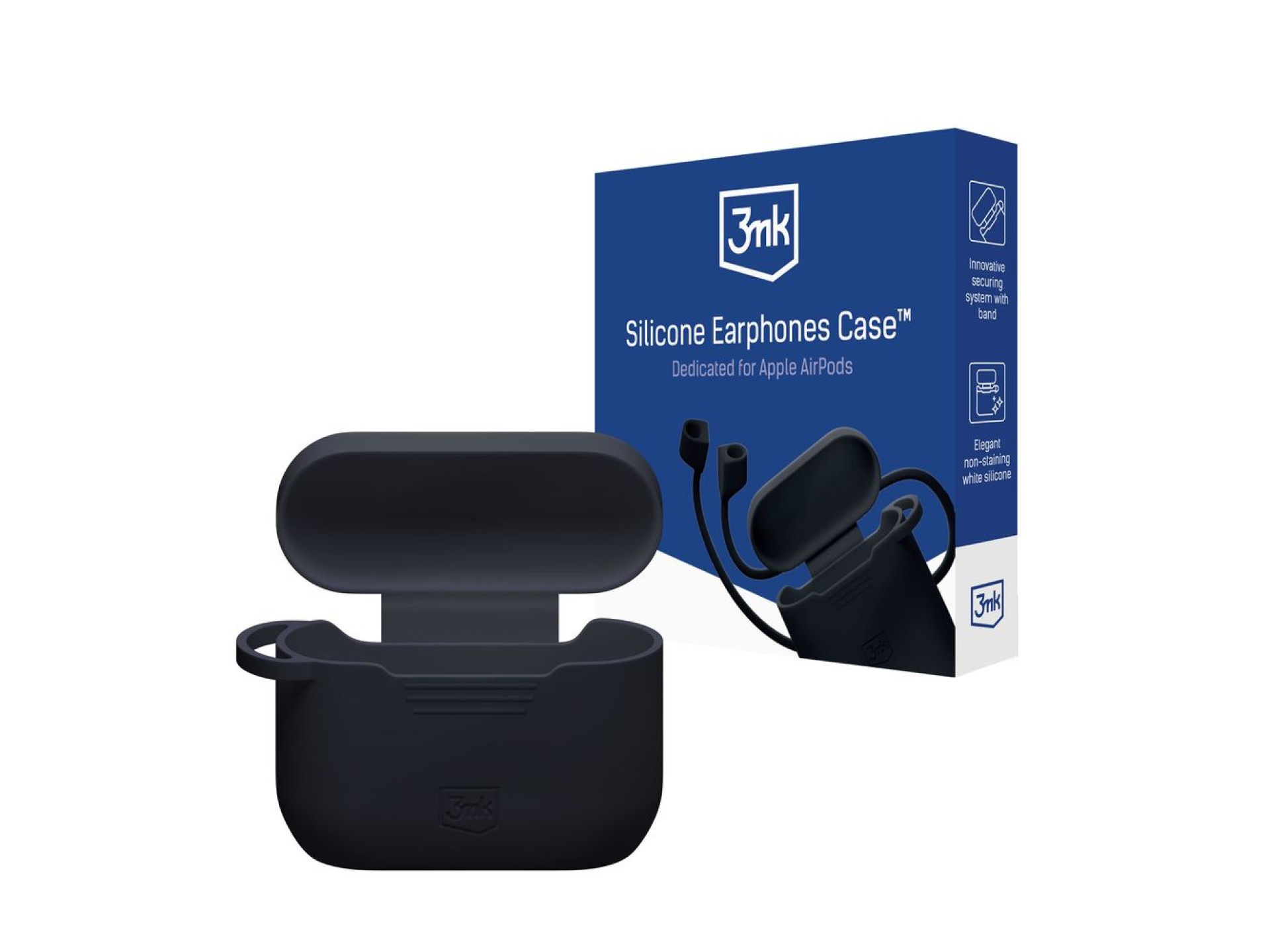 3mk Silicone AirPods Case for AirPods Pro 3 - Black