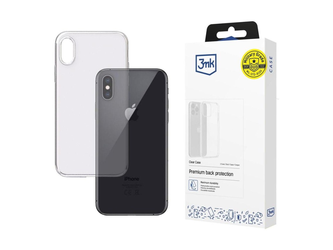 Funda transparente 3mk para iPhone Xs - transparente