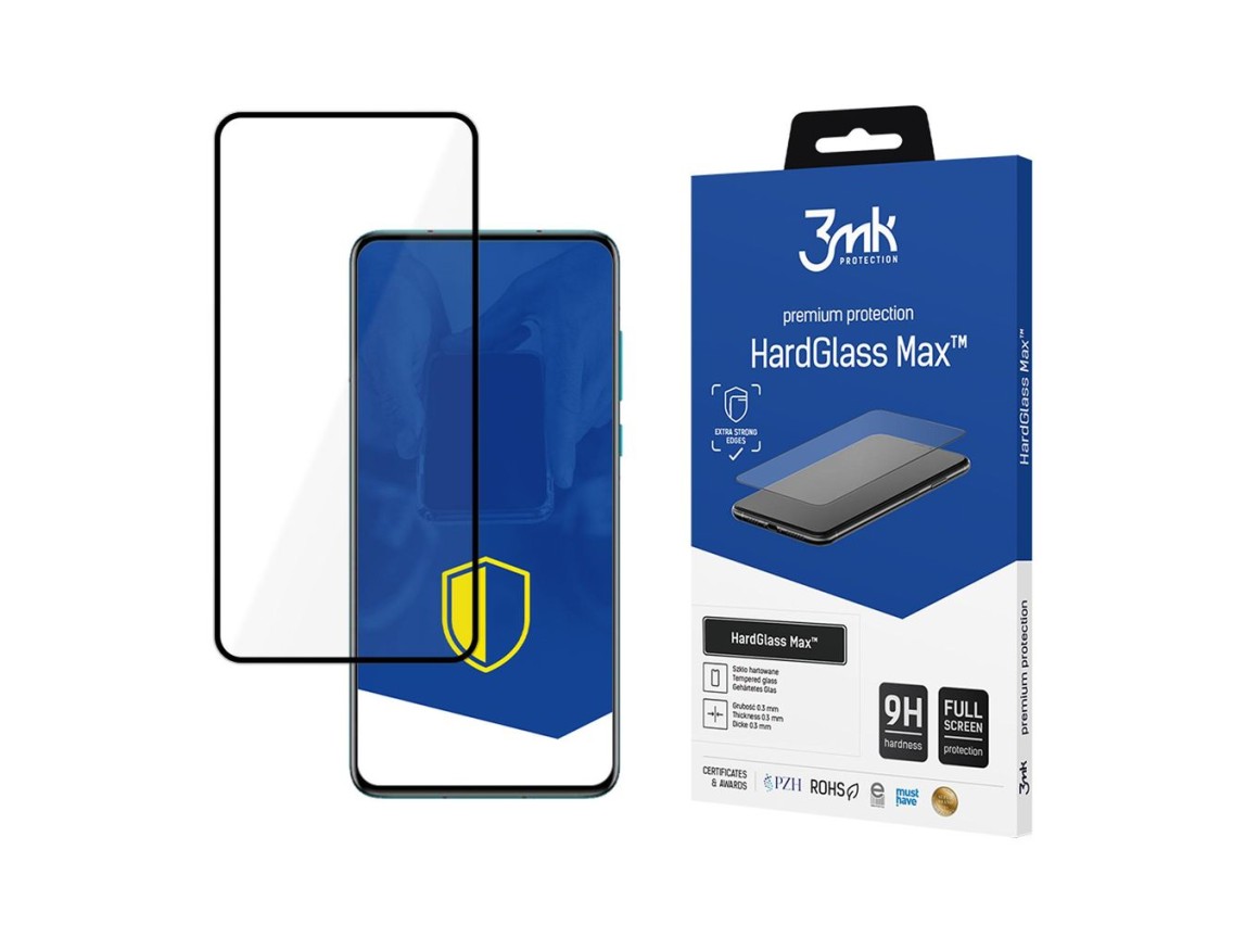 Reinforced Tempered Glass 3mk HardGlass Max Black for Huawei P40 Pro + 5G