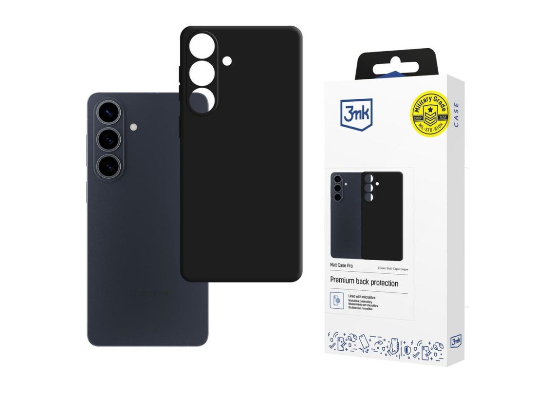 Funda mate 3mk Pro para Samsung Galaxy S26 Pro - Negro mate
